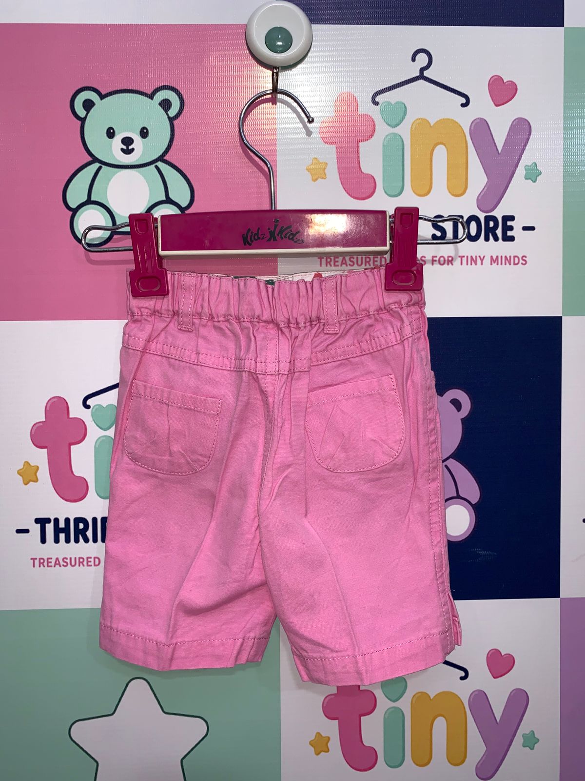 Early Days Baby Girls Pink Cotton Twill Comfort Shorts - 6-9 Months AB1
