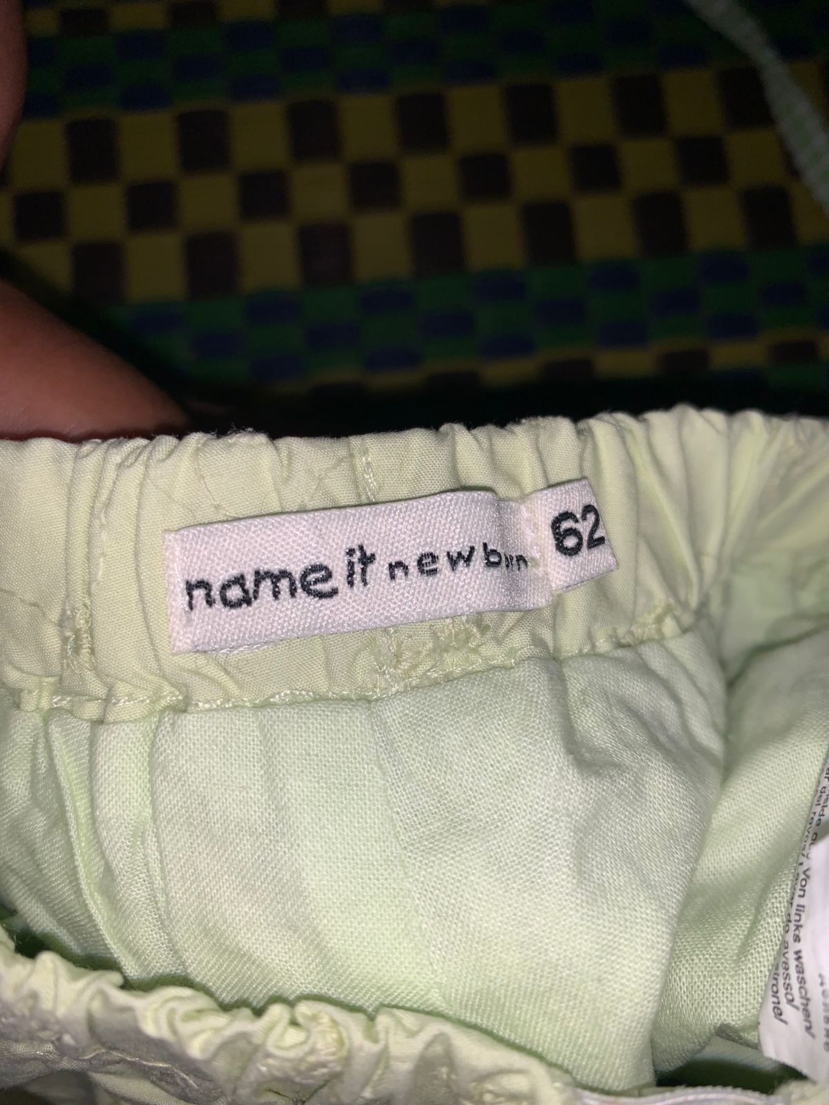 Name It Newborn Soft Lime Embroidered Cotton Bloomers - Size 62 (Fits 0-3 Months) AB1