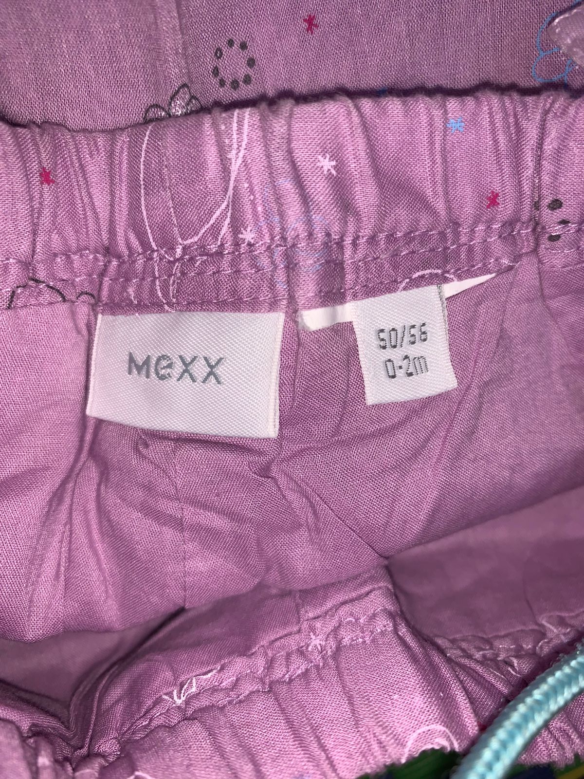 Mexx Baby Girls Floral Print Lilac Cotton Trousers - 0-2M AB1