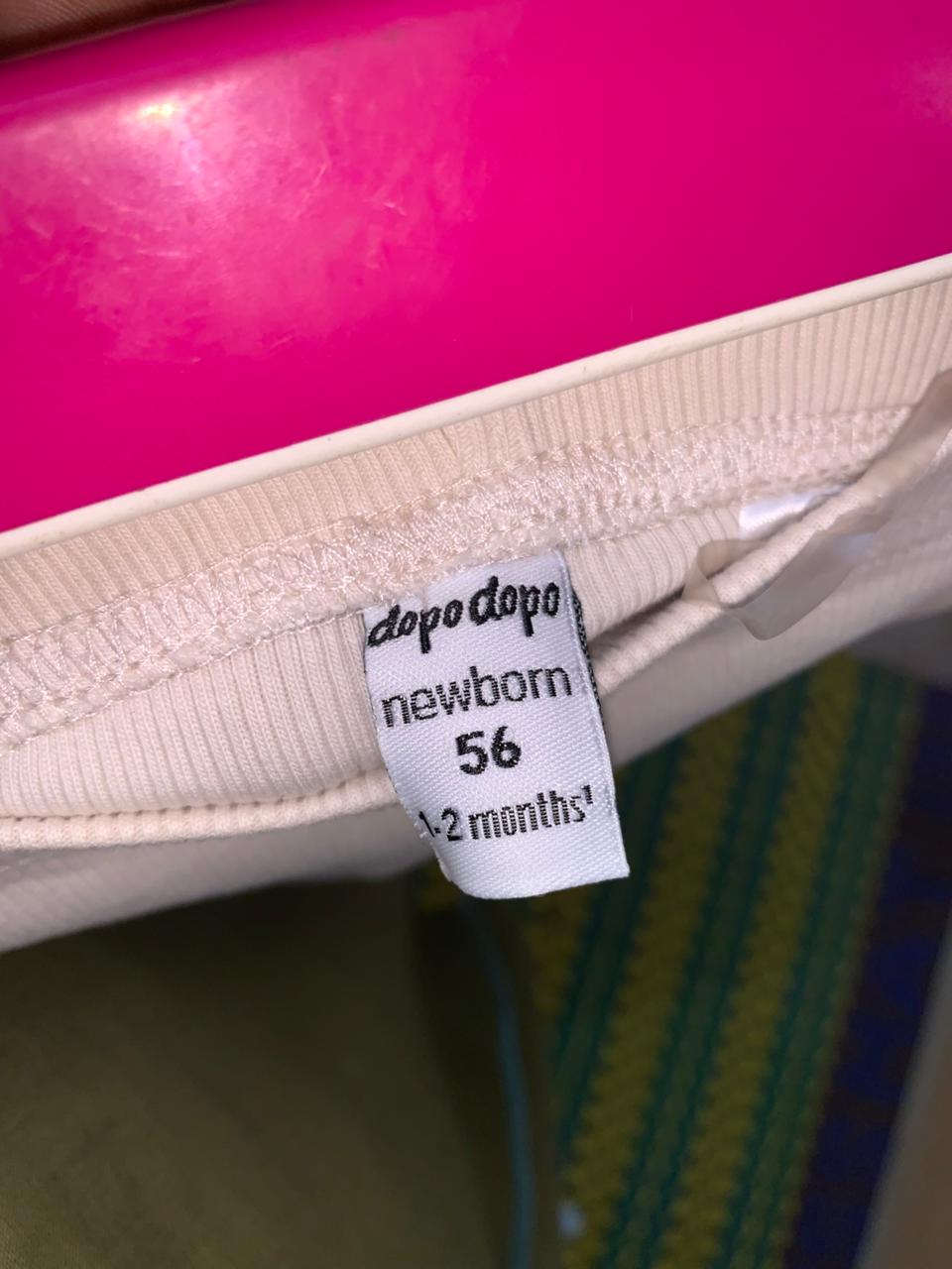 Dopo Dopo Newborn Ribbed Leggings - Cream (1-2 Months / 56cm) AB1
