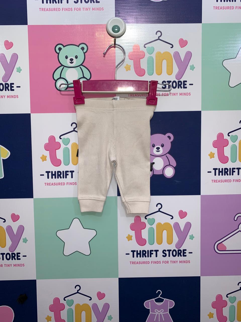Dopo Dopo Newborn Ribbed Leggings - Cream (1-2 Months / 56cm) AB1