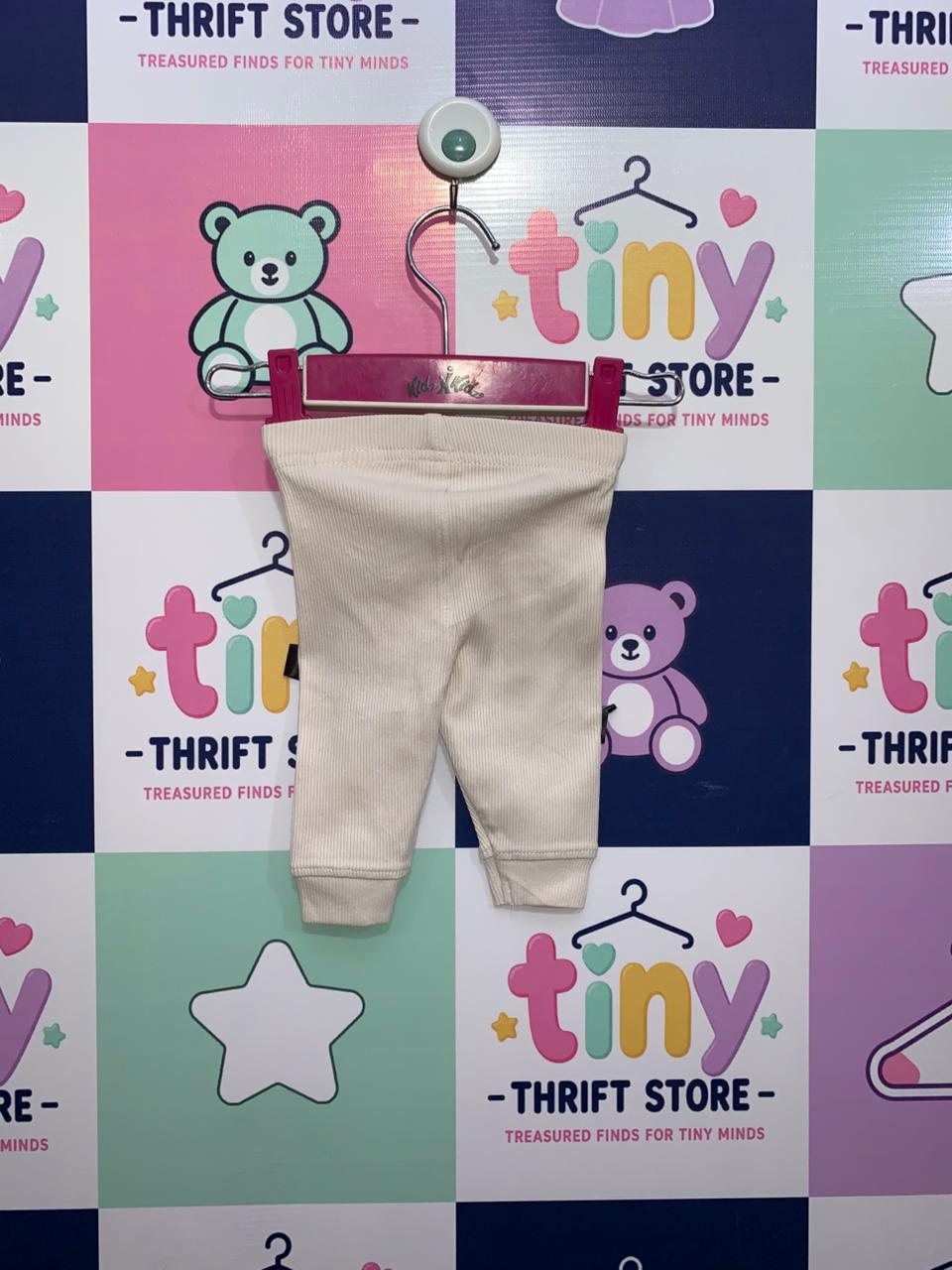 Dopo Dopo Newborn Ribbed Leggings - Cream (1-2 Months / 56cm) AB1