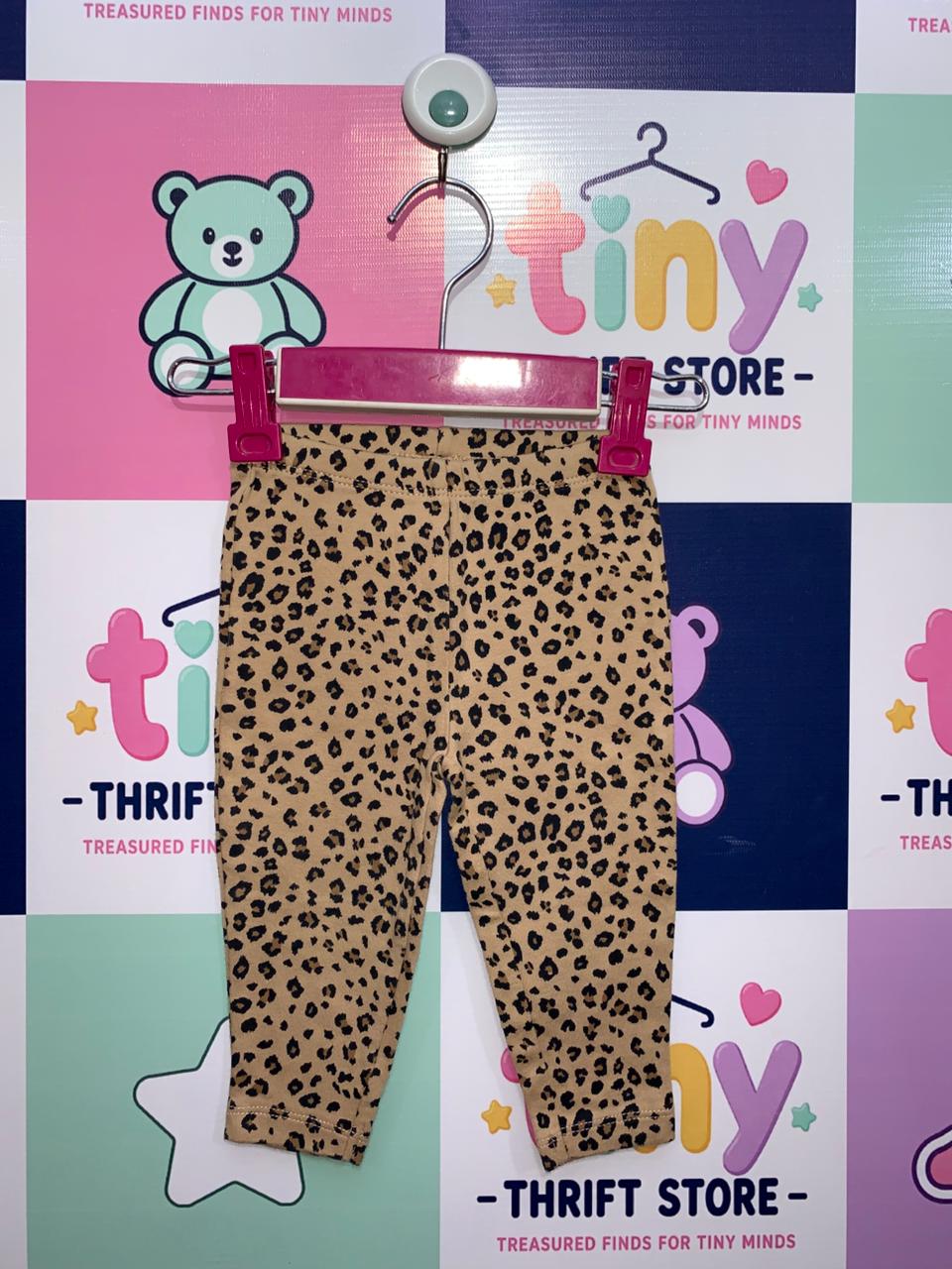 Carter's Baby Girls Classic Leopard Cheetah Print Stretch Leggings 9M AB1