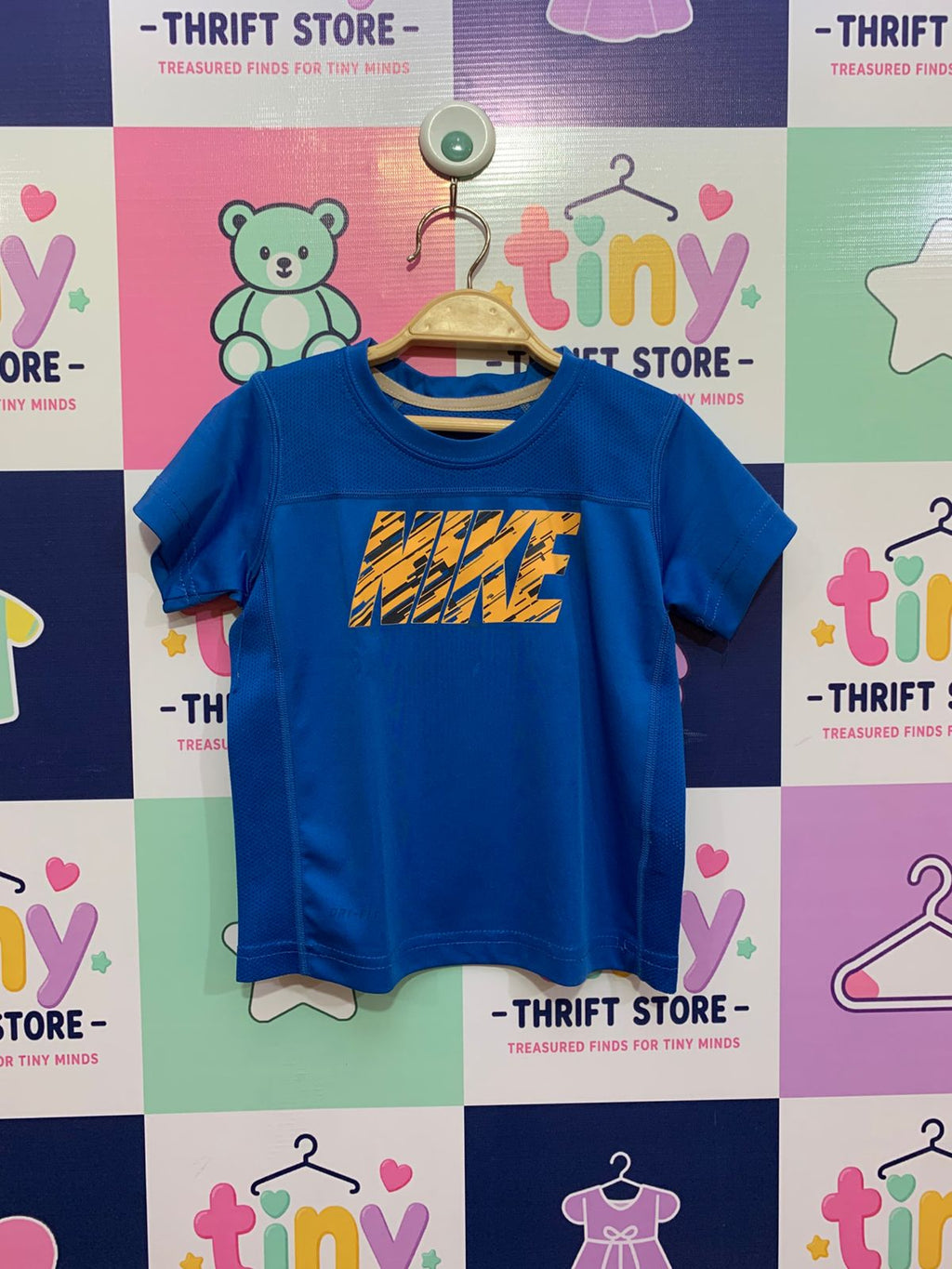 Nike Dri-FIT Blue Athletic Graphic Tee Size: 2T (Toddler) - AB1