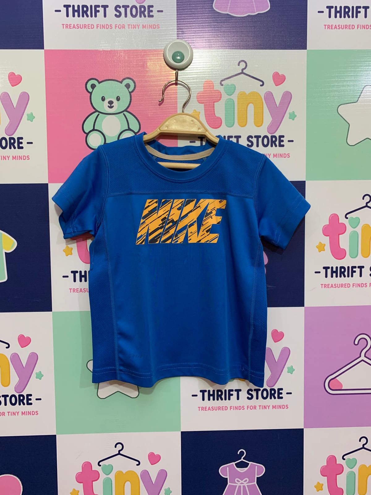 Nike Dri-FIT Blue Athletic Graphic Tee Size: 2T (Toddler) - AB1