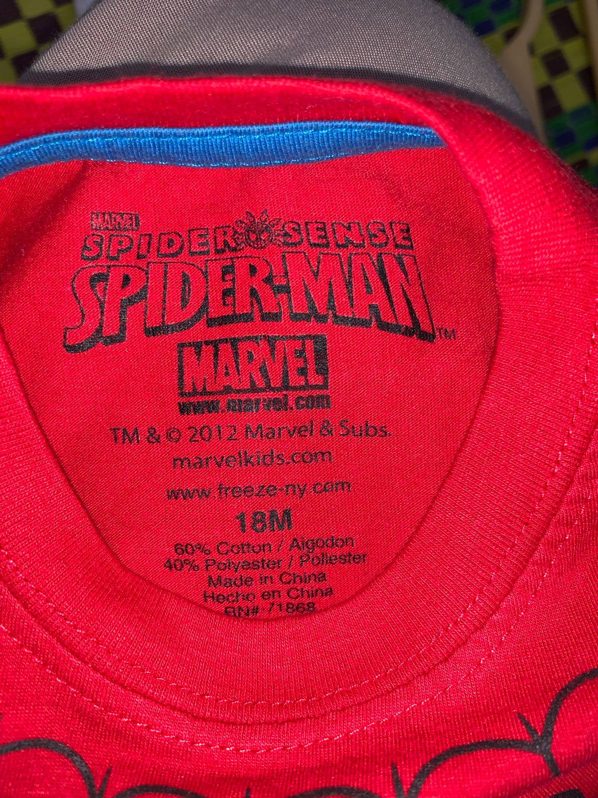Marvel Spider-Man Infant Boy's Graphic T-Shirt Size: 18 Months AB1