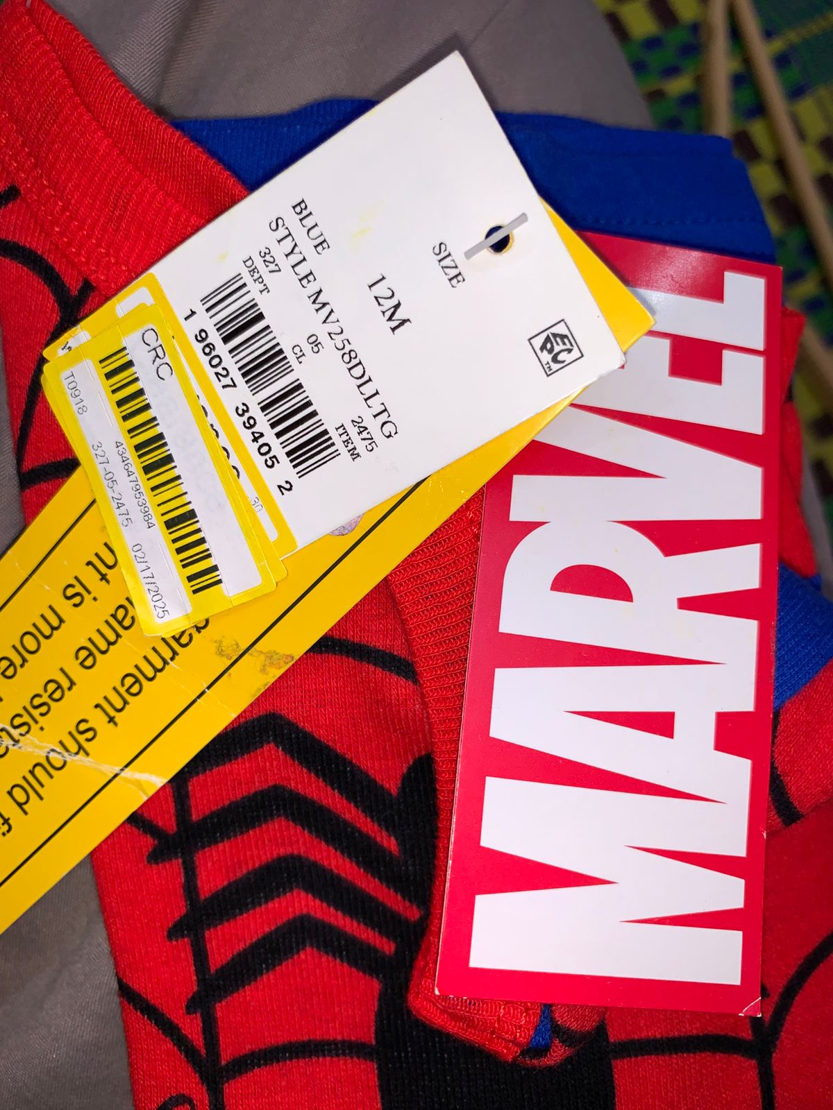 Marvel Spider-Man Long Sleeve Infant Top Size: 12 Months (12M) AB1