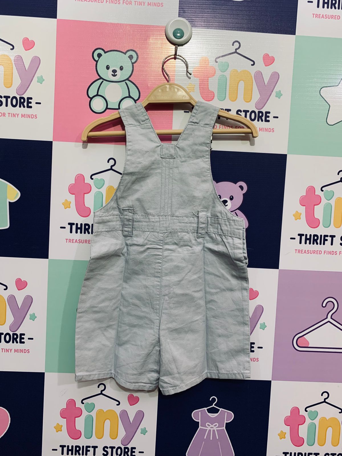 Grain de blé Baby Boys' Light Blue Fine-Wale Corduroy Shortall Dungarees (18 Months) AB1