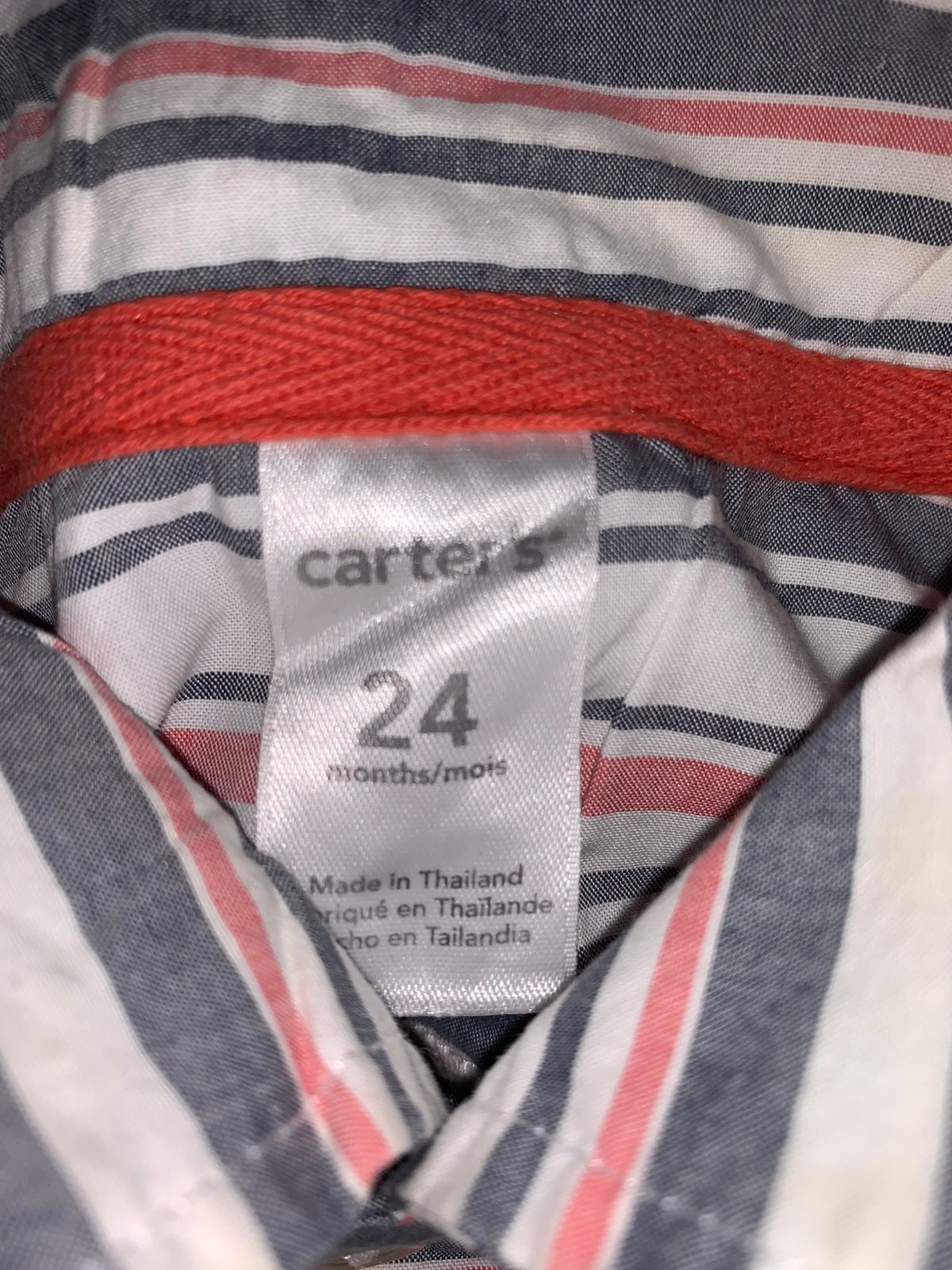 Carter's Baby Boys' Multi-Color Striped Button-Front Shortall Romper (24 Months) AB1
