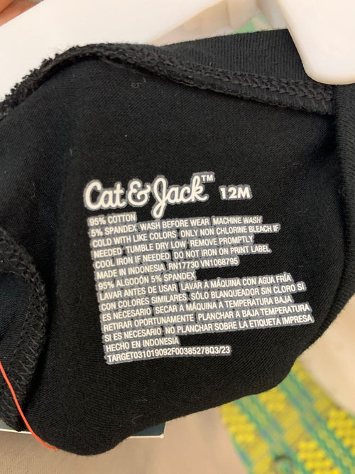 Cat & Jack Baby Girls Solid Black Basic Cotton Leggings Size 12M AB1