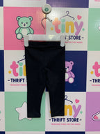 Cat & Jack Baby Girls Solid Black Basic Cotton Leggings Size 12M AB1