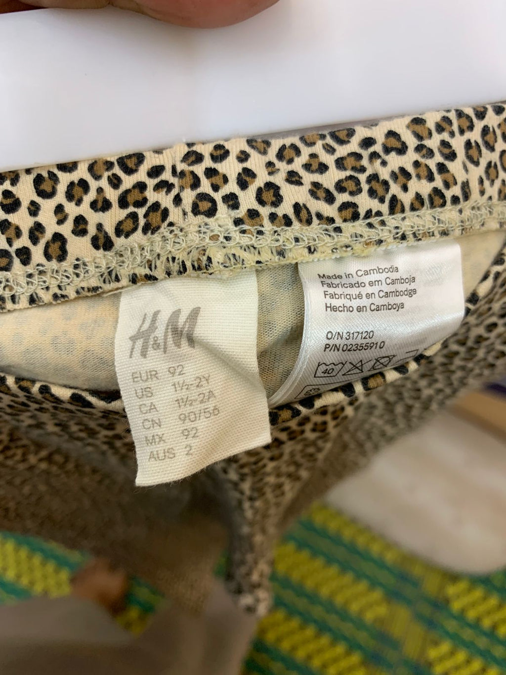 H&M Stylish Leopard Print Cotton Leggings for Toddlers (1.5-2 Years) AB1