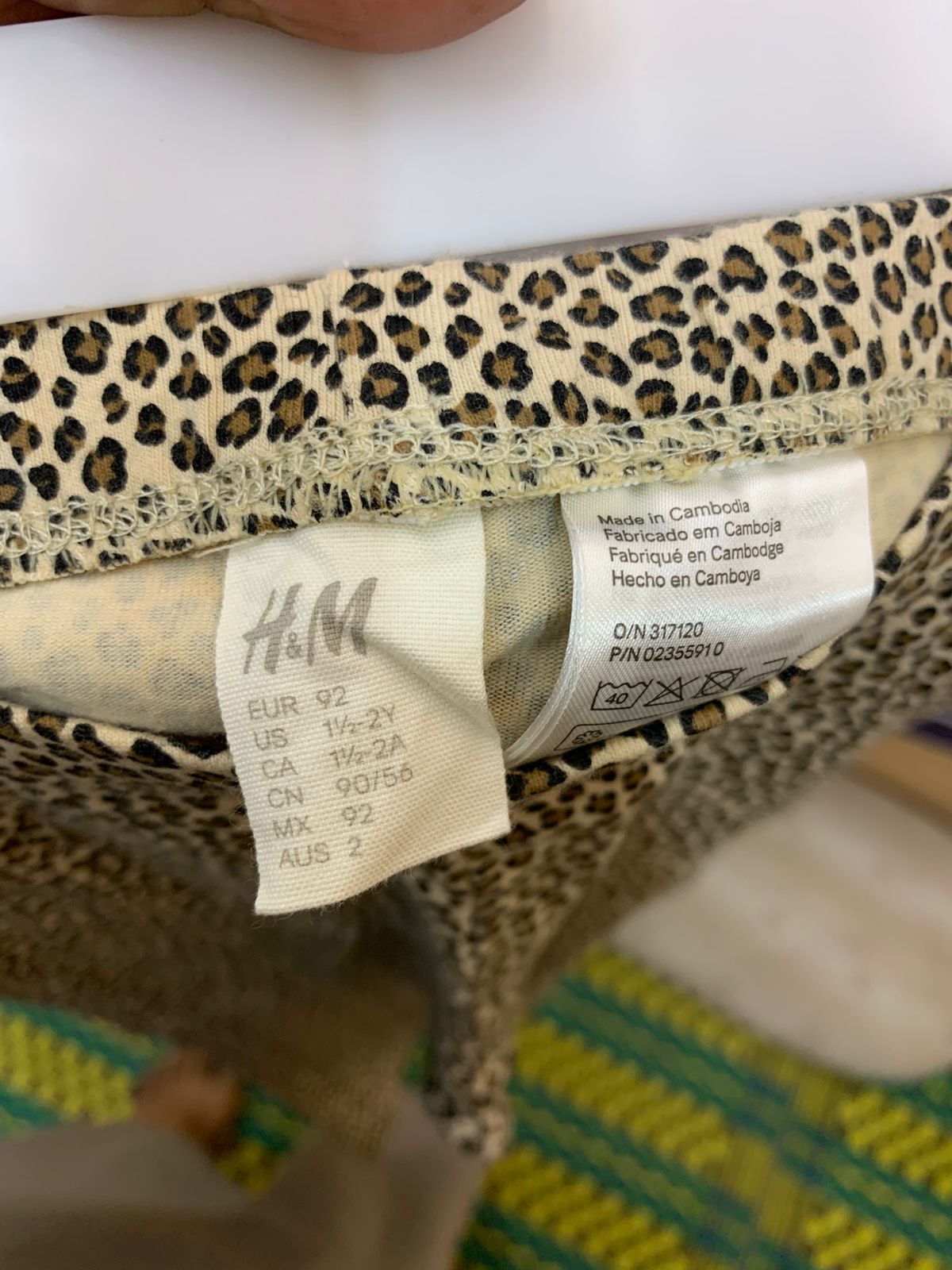 H&M Stylish Leopard Print Cotton Leggings for Toddlers (1.5-2 Years) AB1