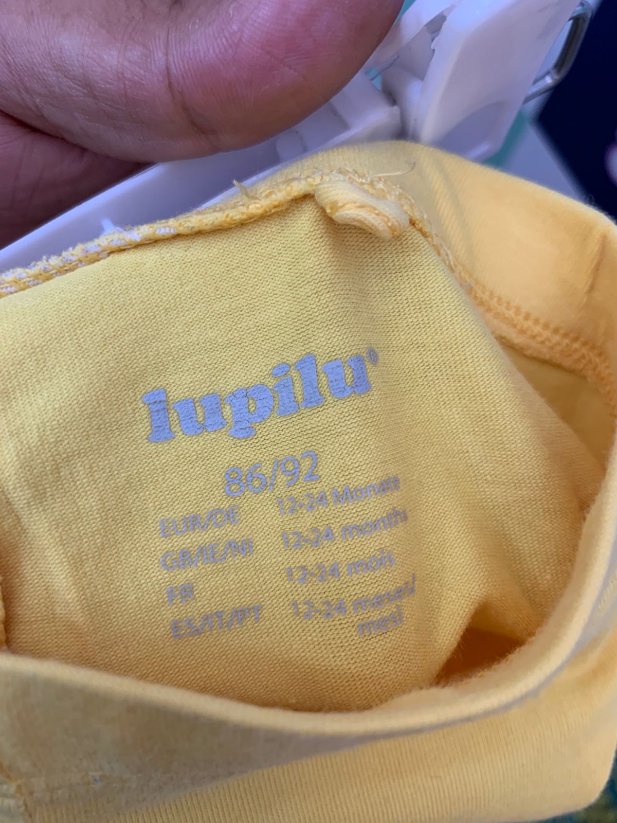 Lupilu Soft Cotton Yellow Basic Leggings for Toddlers (12-24 Months) AB1