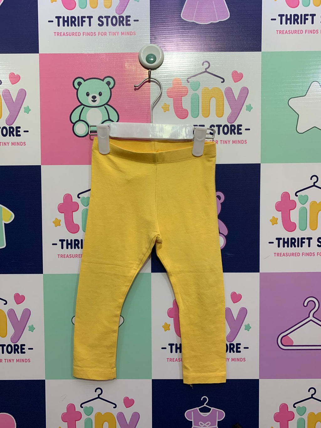 Lupilu Soft Cotton Yellow Basic Leggings for Toddlers (12-24 Months) AB1