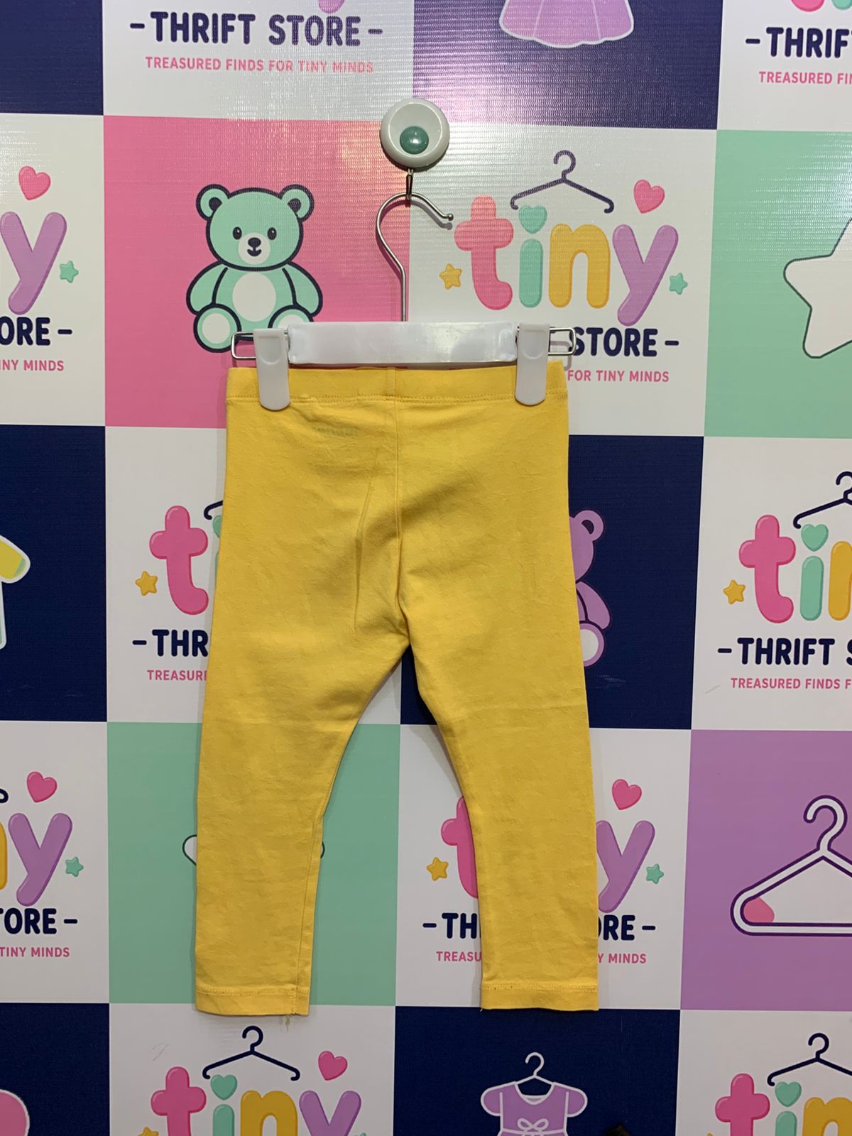 Lupilu Soft Cotton Yellow Basic Leggings for Toddlers (12-24 Months) AB1