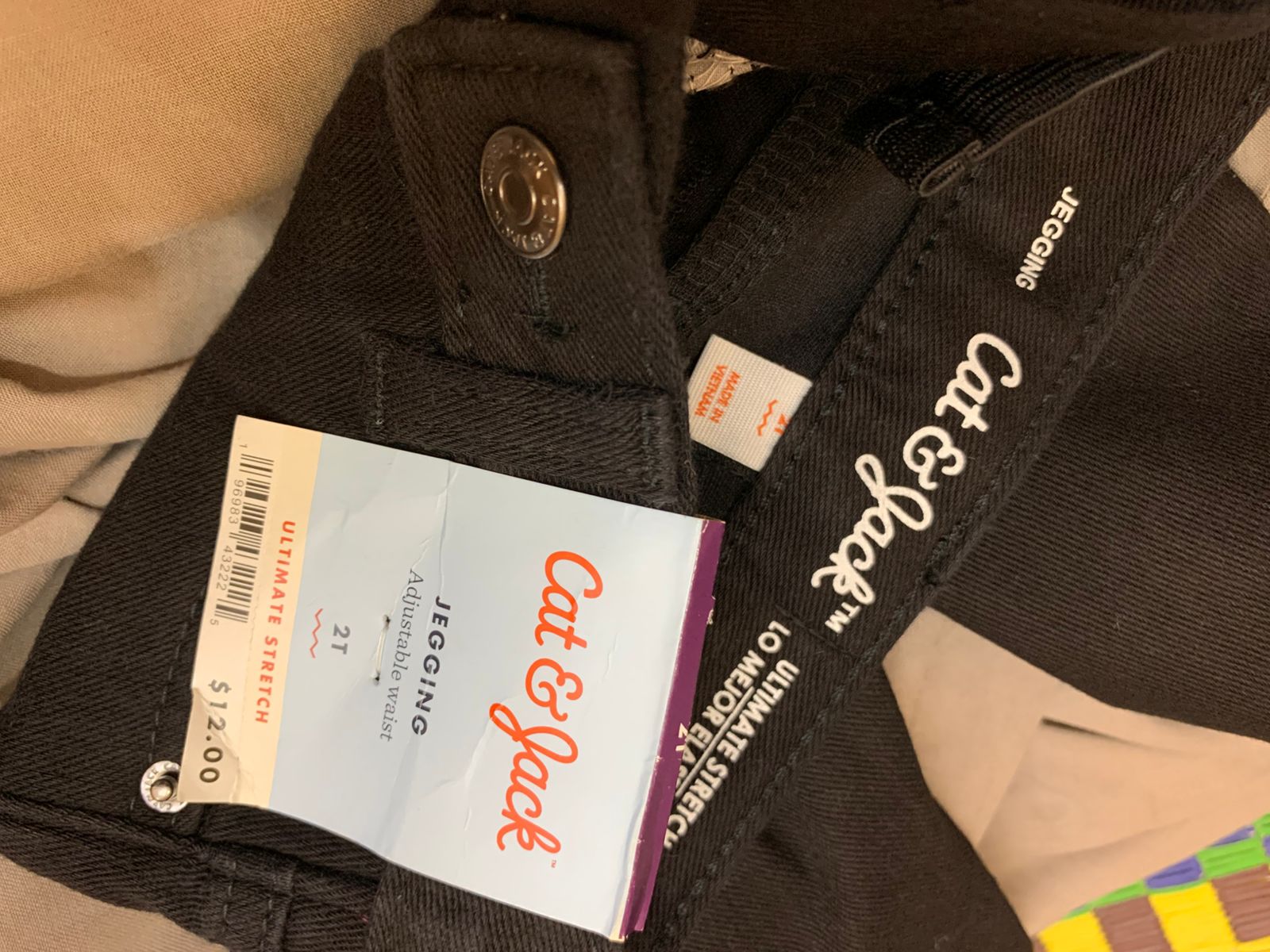 Cat & Jack Toddler Boys' Skinny Fit Jeggings - Black Size 2T AB1