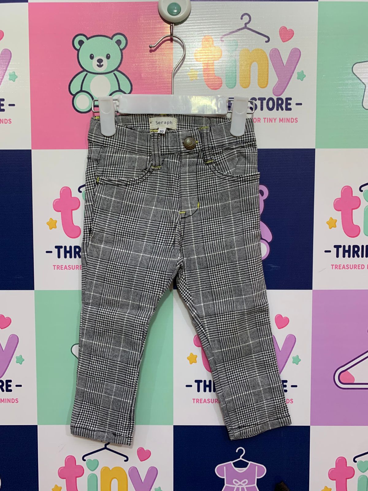 Seraph Kids Plaid Check Trousers Size: 90 (Approx. 18-24 Months / 2T) AB1