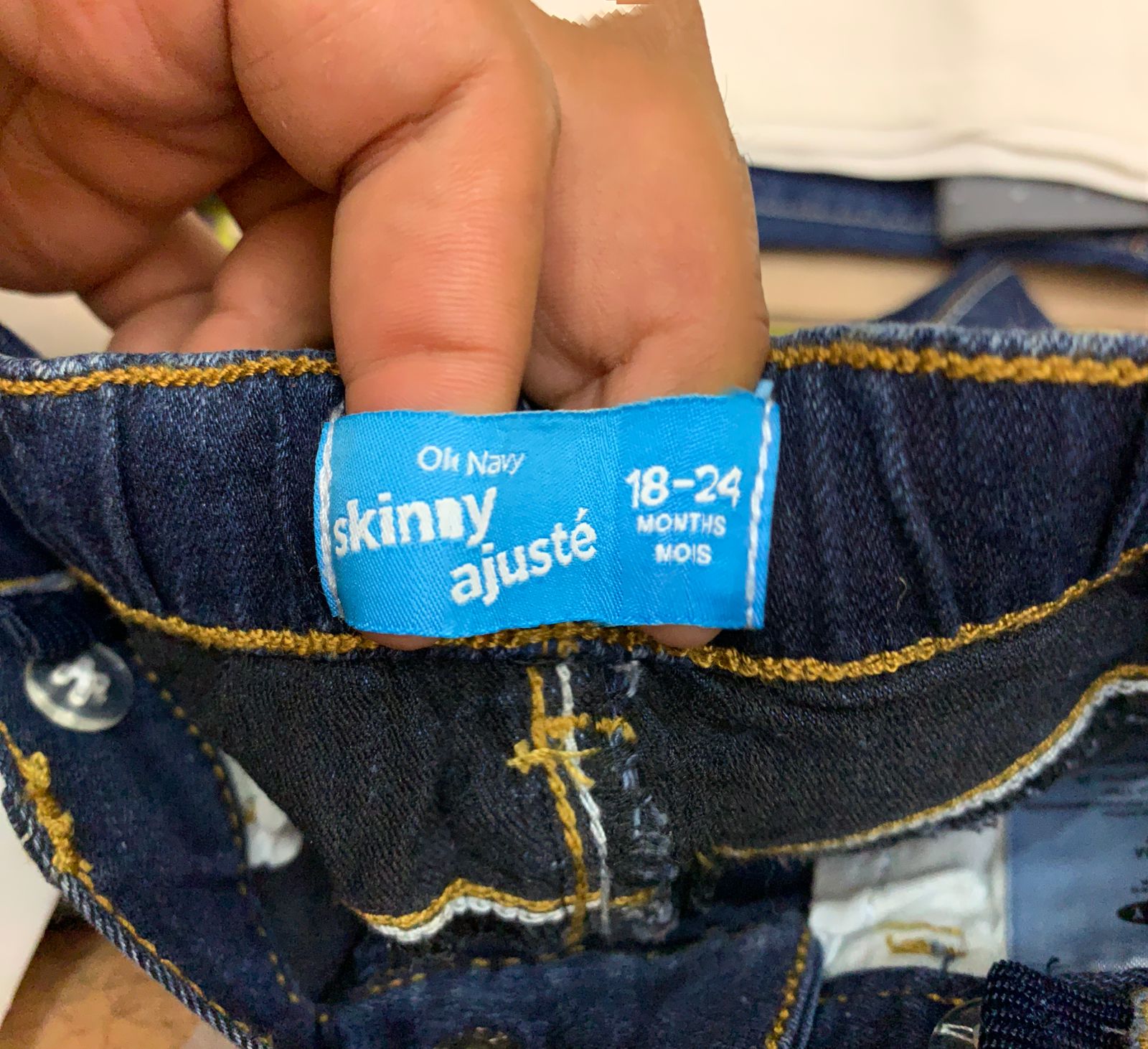 Old Navy Baby Boy Skinny Ajusté Dark Wash Denim Jeans Size: 18–24 Months AB1