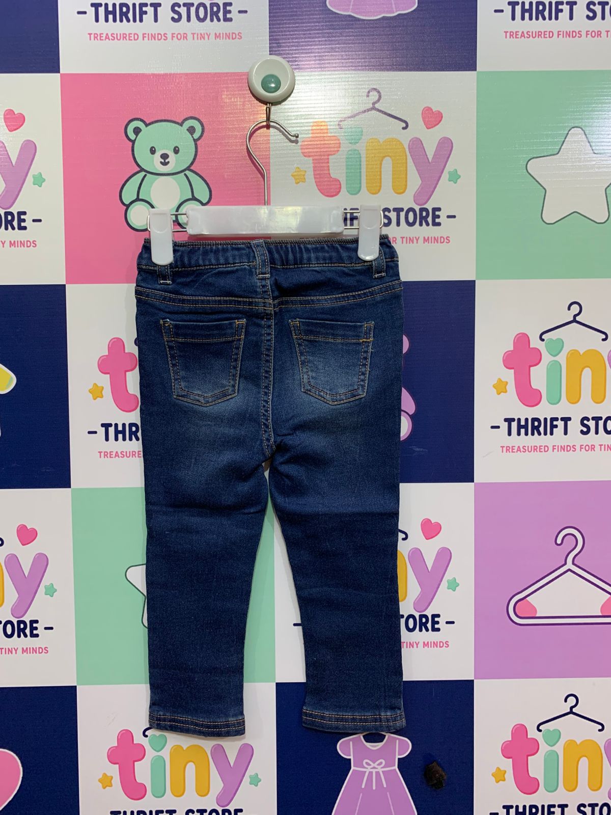 Old Navy Baby Boy Skinny Ajusté Dark Wash Denim Jeans Size: 18–24 Months AB1