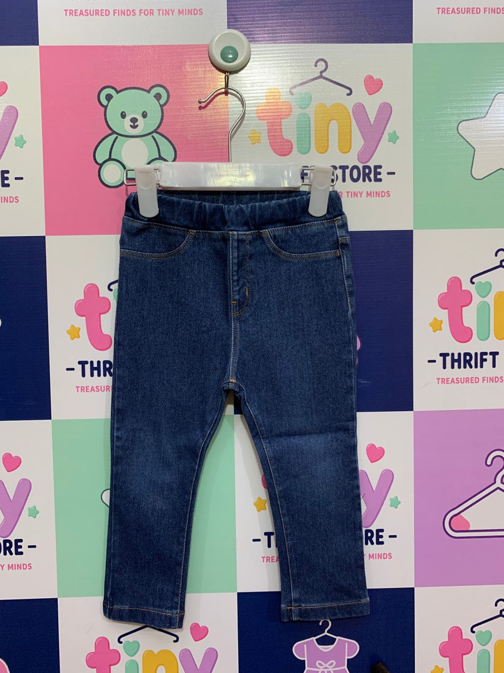 Muji Kids Comfort Stretch Denim Pants 90 (Recommended for heights around 90 cm) AB1