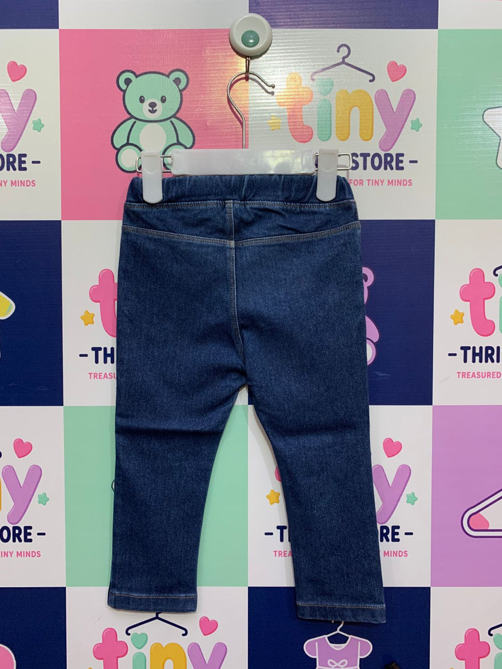 Muji Kids Comfort Stretch Denim Pants 90 (Recommended for heights around 90 cm) AB1