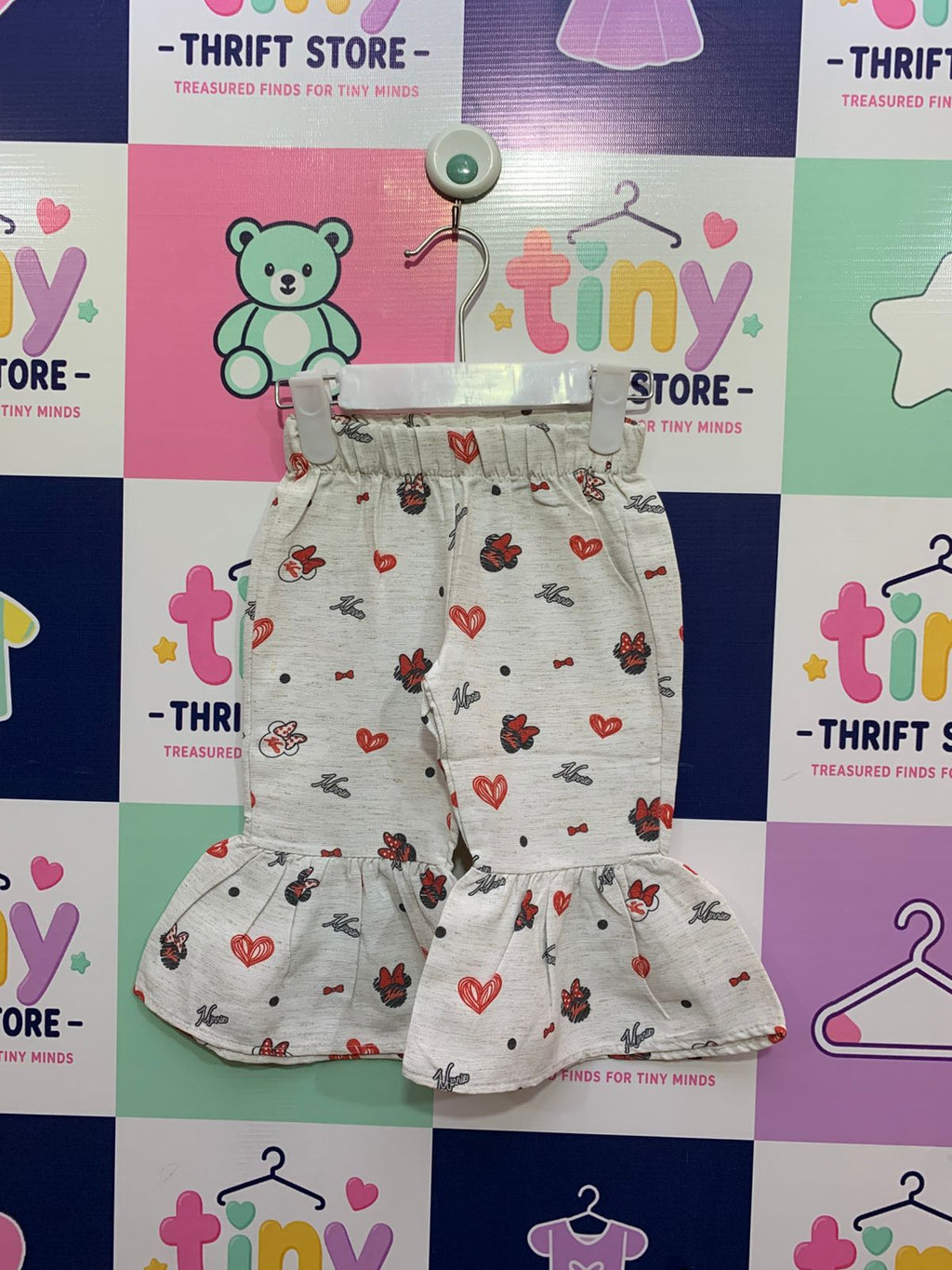 Disney Minnie Mouse Frill Hem Bell Bottom Trousers - 12 Months AB1