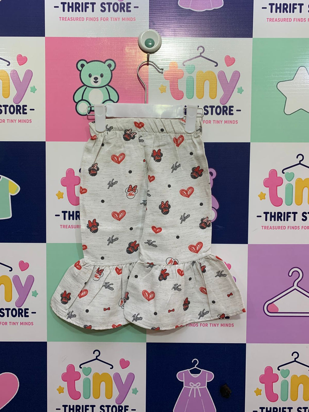 Disney Minnie Mouse Frill Hem Bell Bottom Trousers - 12 Months AB1