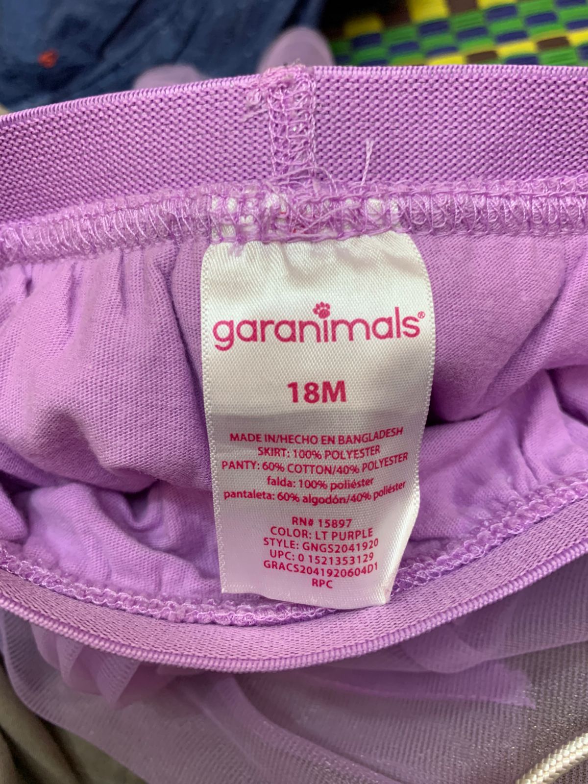 Garanimals Toddler Girl's Light Purple Tulle Tutu Skirt Size: 18 Months (18M) AB1