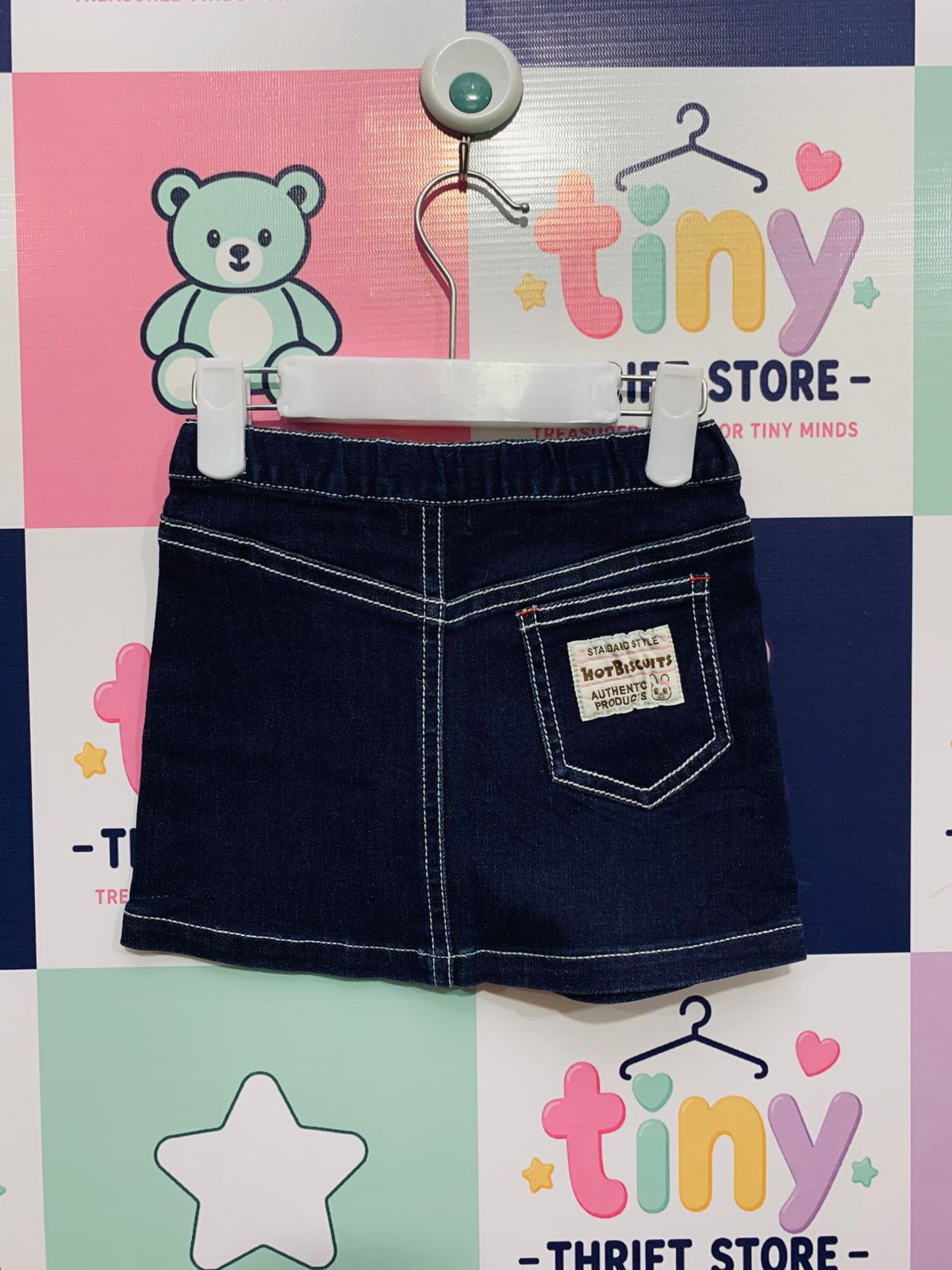 Hot Biscuits Miki House Girls Dark Wash Denim Skirt  1 se 1.5 saal (12-18 months)AB1