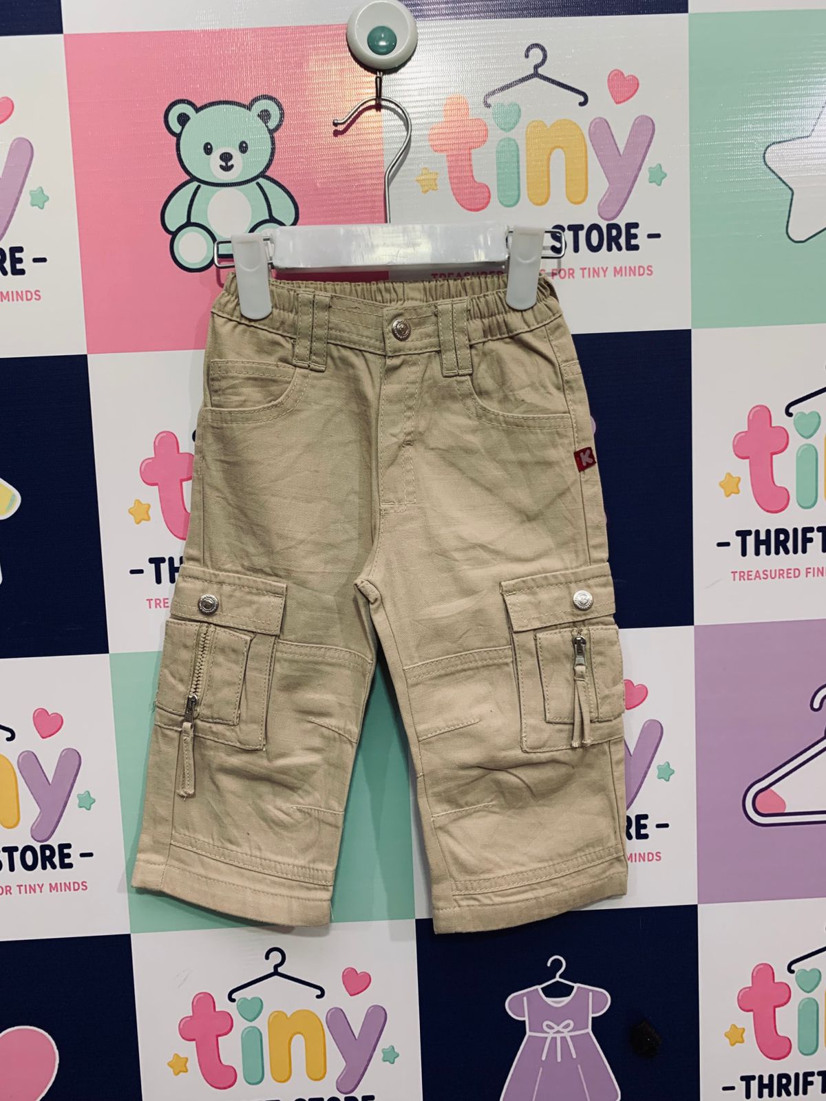 Kanz Baby Boy Multi-Pocket Utility Cargo Pants Size: 12 Months (Size 80) AB1