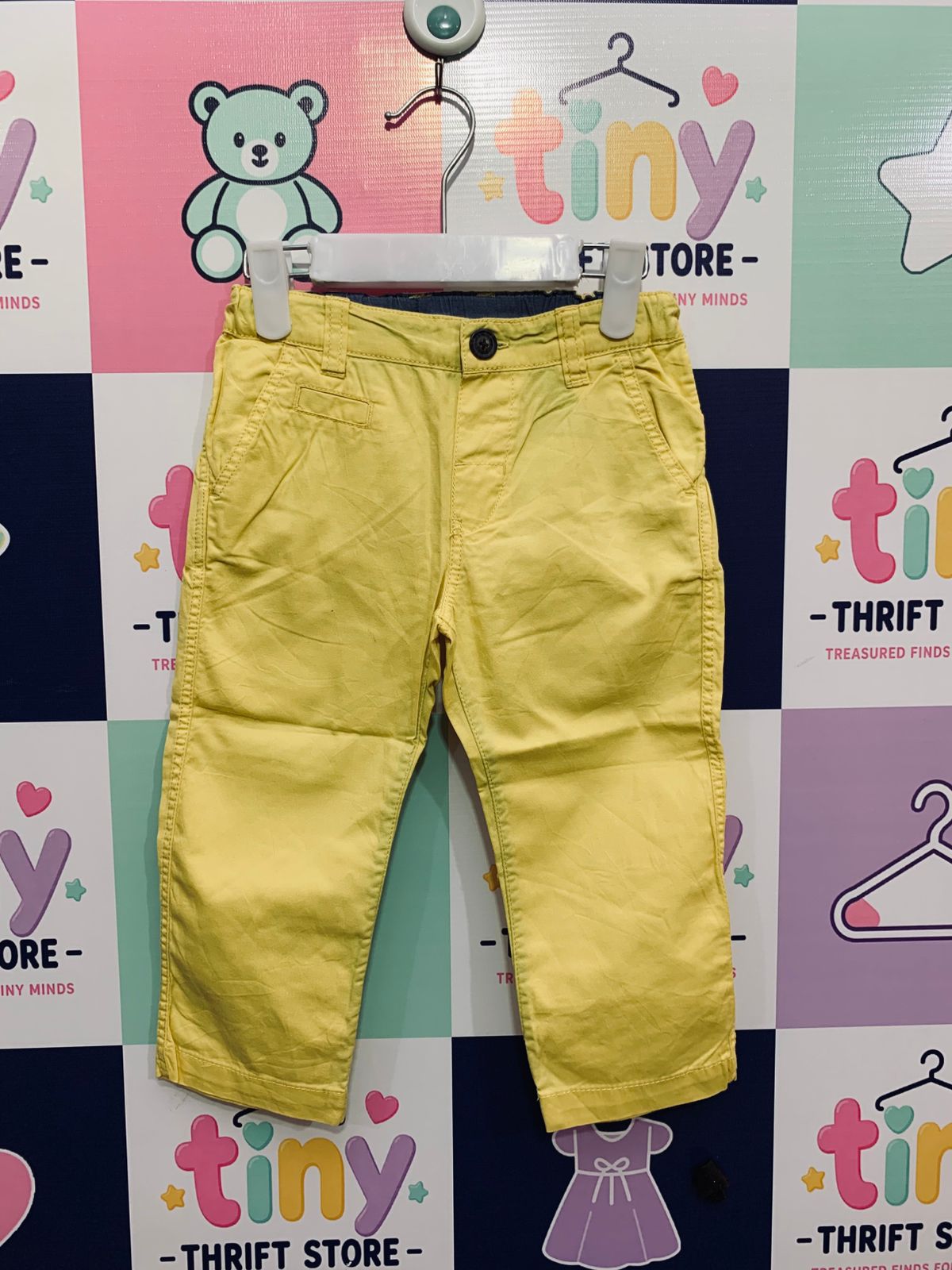 H&M L.O.G.G. Baby Boy Mustard Yellow Chino Pants Size: 9-12 Months (EUR 80) AB1