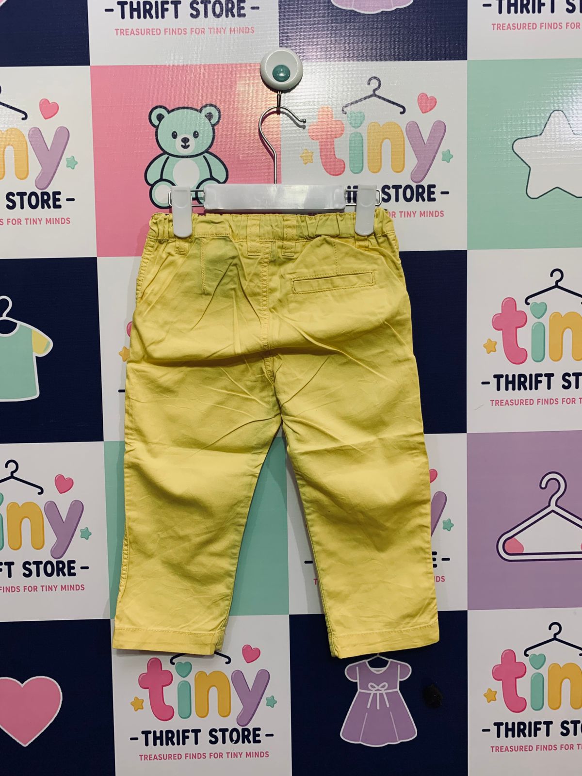 H&M L.O.G.G. Baby Boy Mustard Yellow Chino Pants Size: 9-12 Months (EUR 80) AB1