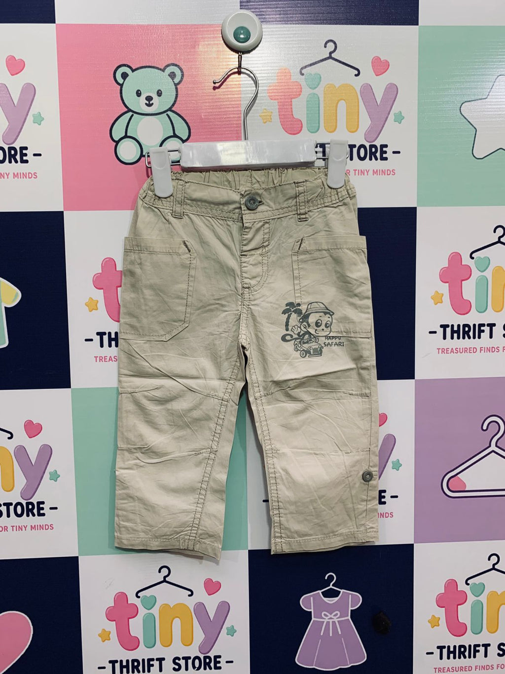 Ergee Baby Boy Safari Graphic Cargo Pants Size: 9-12 Months (Size 80) AB1