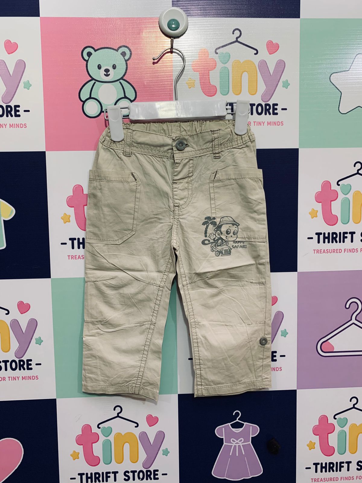 Ergee Baby Boy Safari Graphic Cargo Pants Size: 9-12 Months (Size 80) AB1