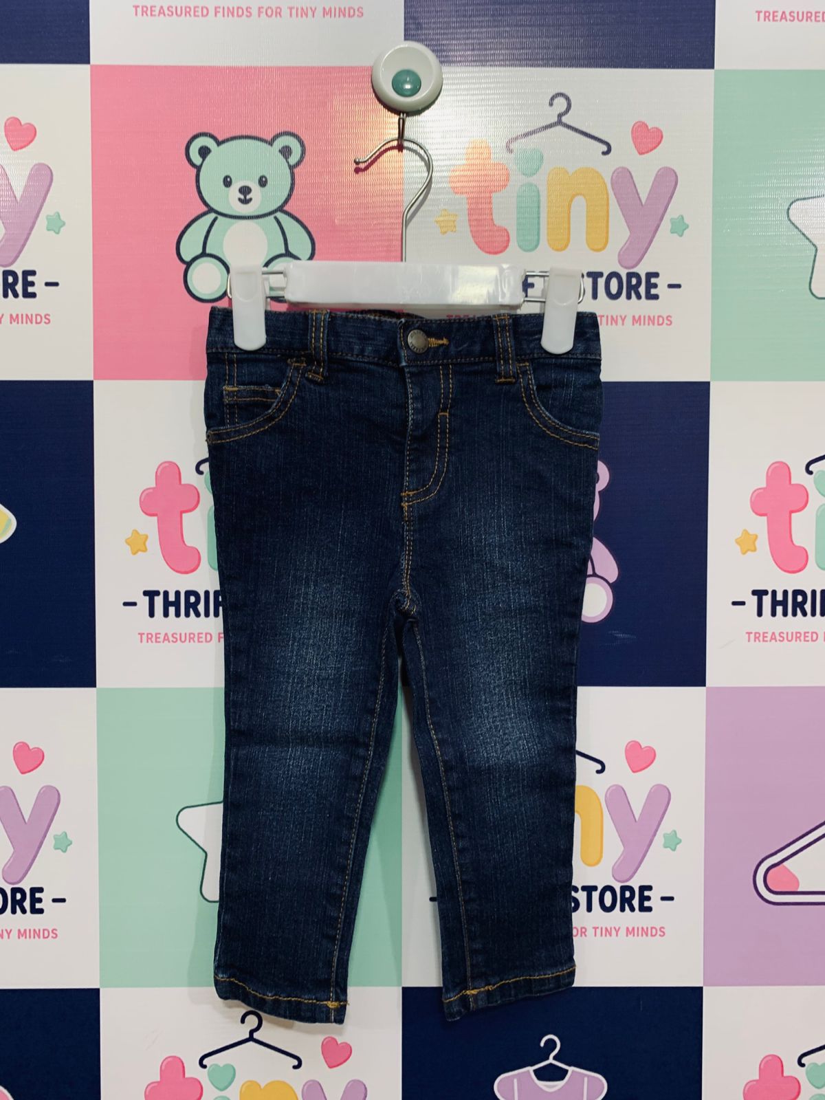 Joe Fresh Baby Boy Dark Wash Stretch Denim Jeans Size: 18-24 Months (12-14kg) AB1