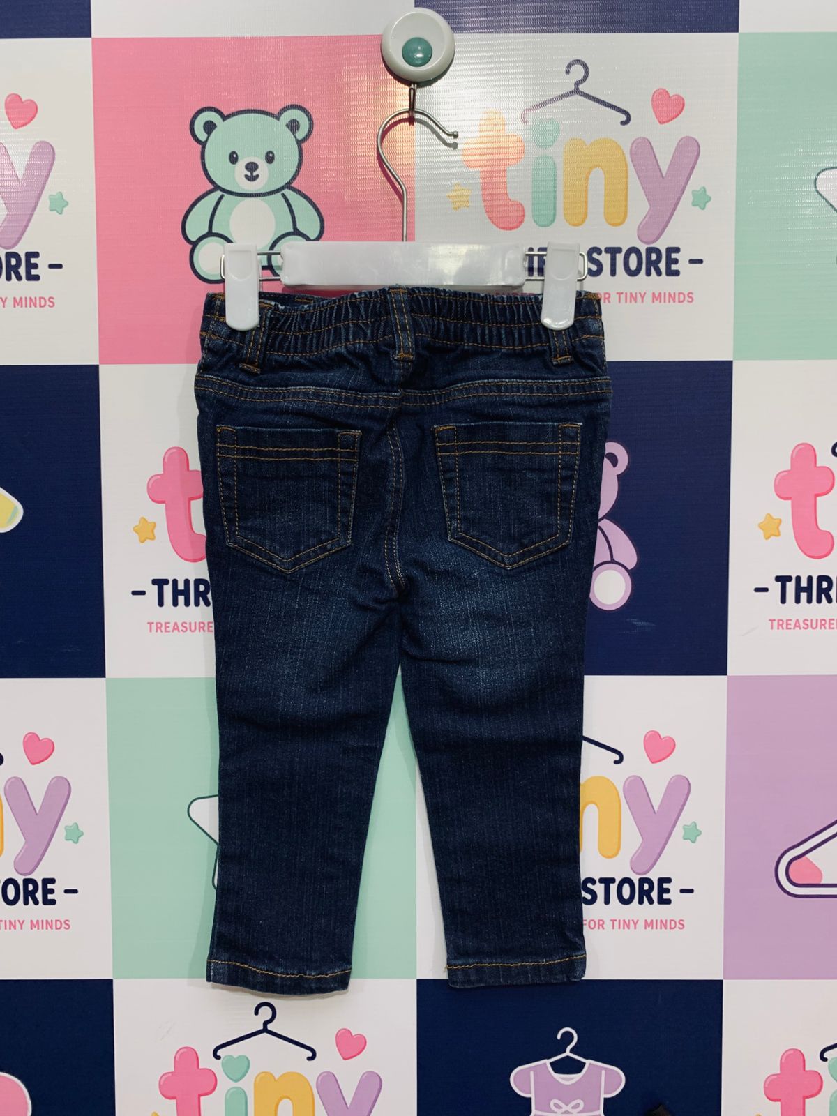 Joe Fresh Baby Boy Dark Wash Stretch Denim Jeans Size: 18-24 Months (12-14kg) AB1