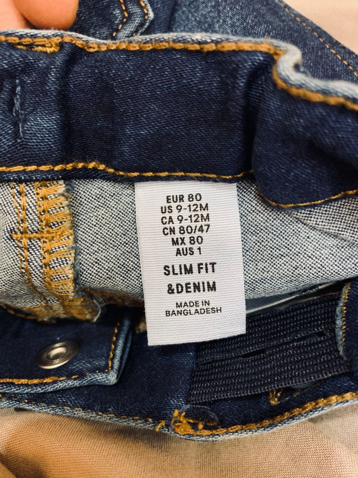 H&M &Denim Baby Boy Slim Fit Dark Wash Jeans AB1
