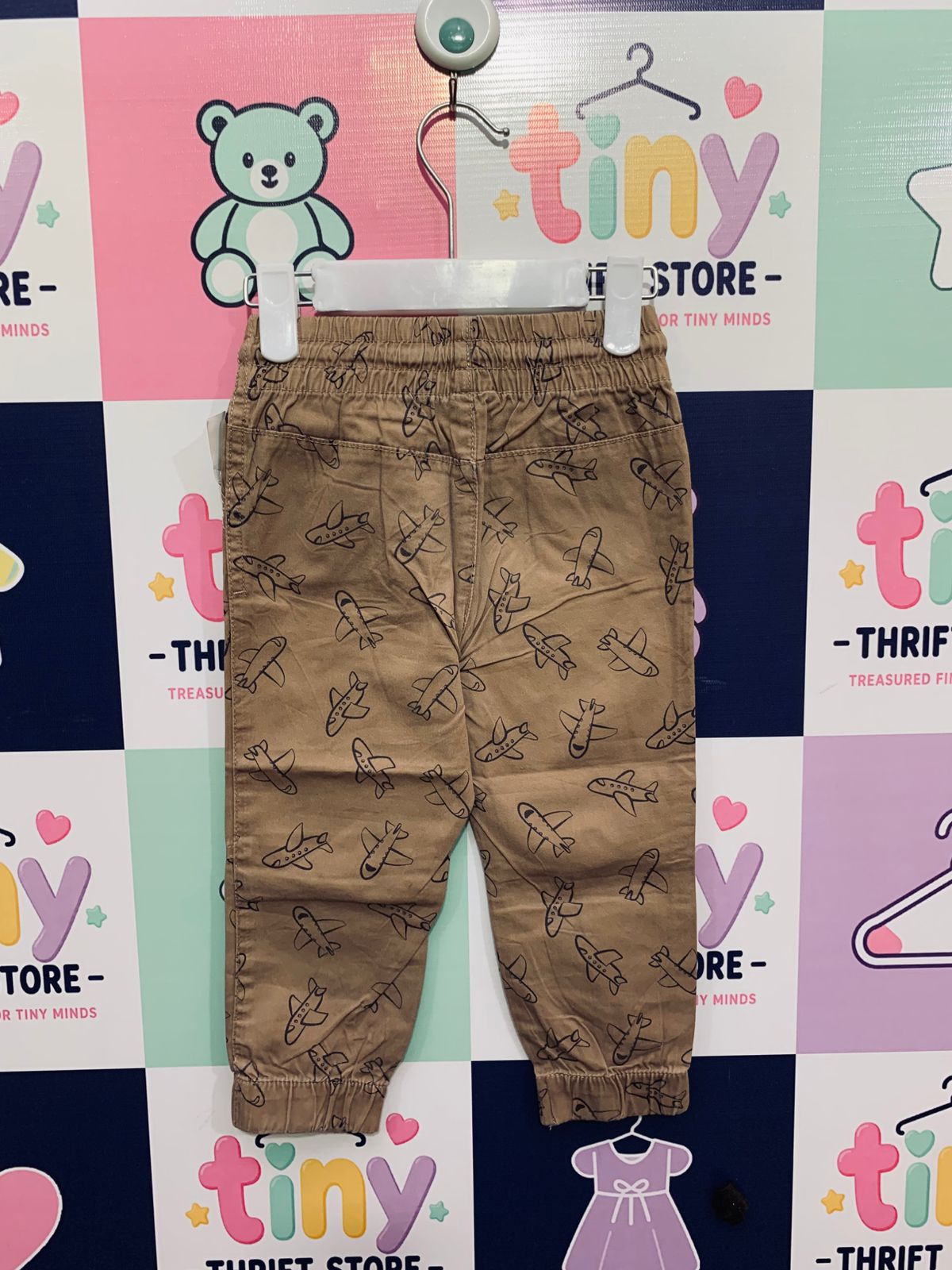 So Cute Airplane Print Toddler Jogger Pants Size: 18-24 Months (92 cm) AB1