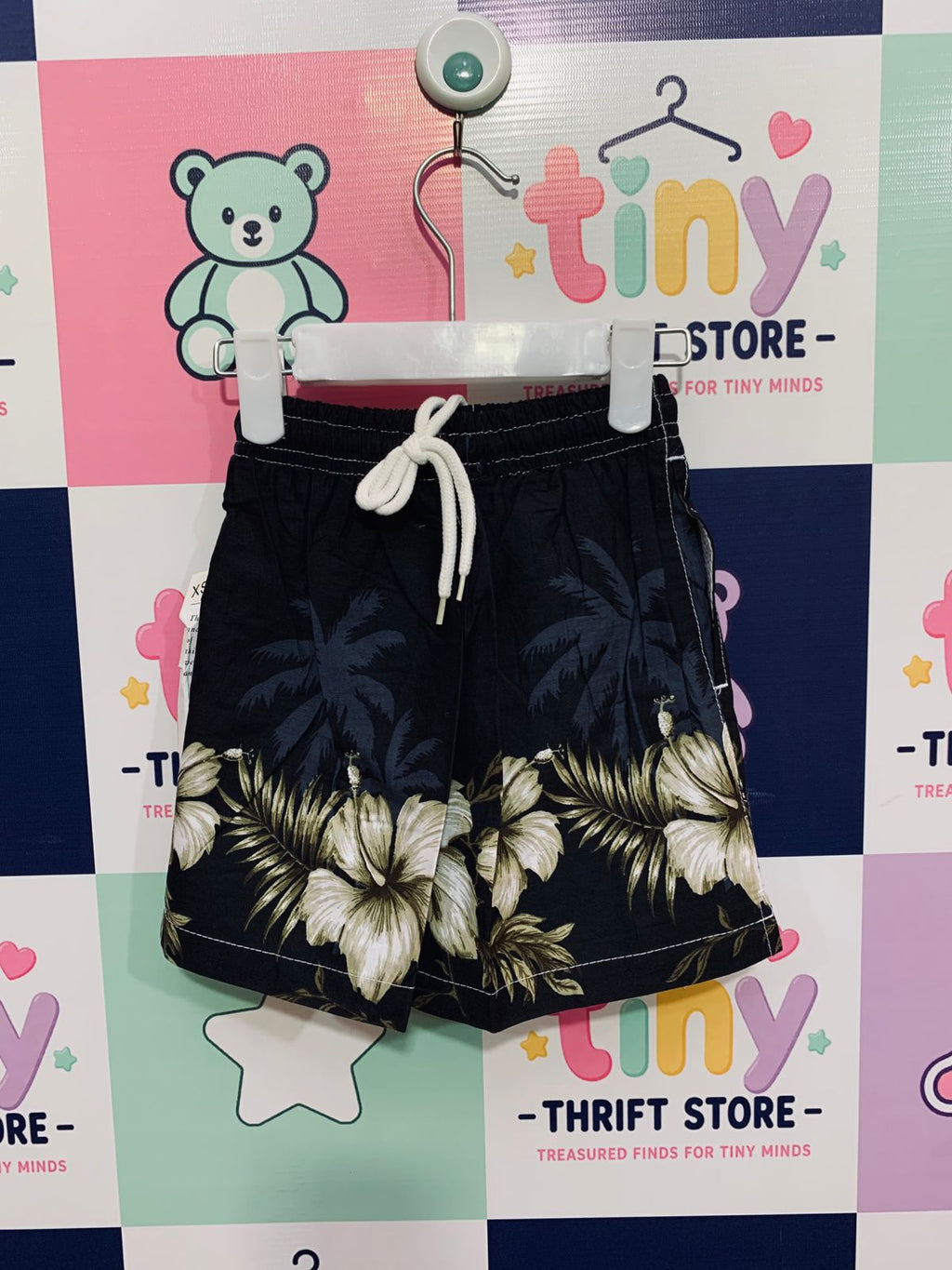 Hawaii Edition Kids' Tropical Floral Cotton Shorts 1 Year AB1