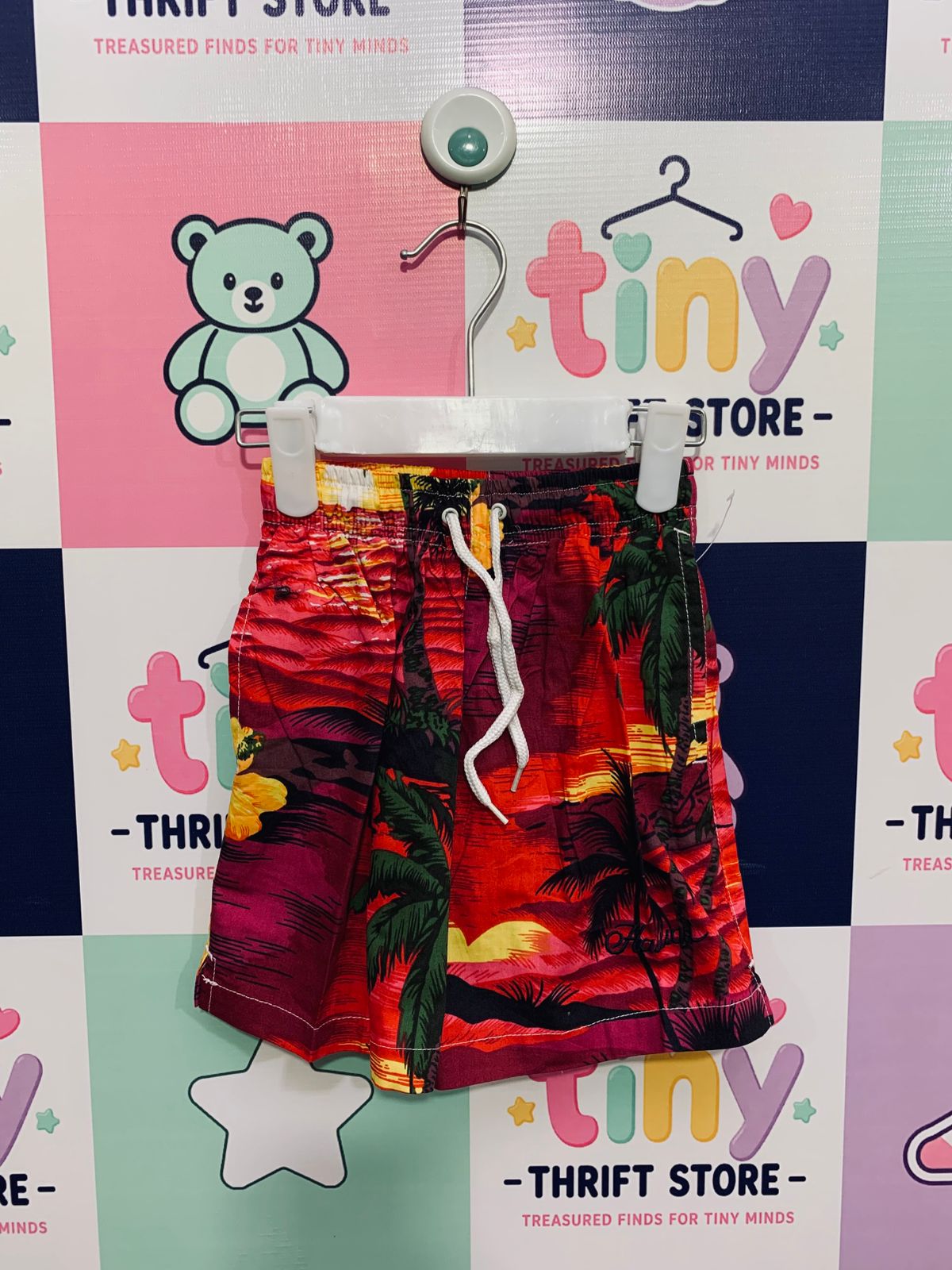 Aloha Tropical Sunset Kids' Cotton Shorts AB1