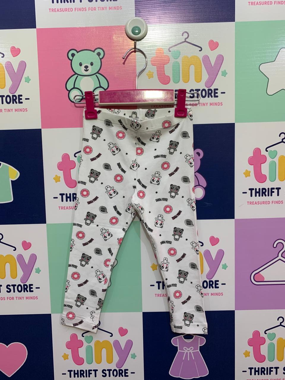 Lupilu Baby Girls Panda & Donut Print Cotton Leggings Size 86/92 (12-24 Months) AB1