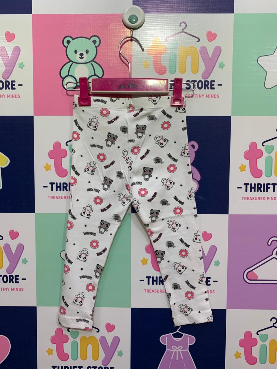 Lupilu Baby Girls Panda & Donut Print Cotton Leggings Size 86/92 (12-24 Months) AB1