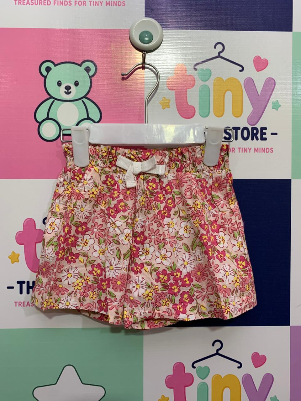 Isaac Mizrahi New York Baby Girls Floral Cotton Shorts - Size 18 Months AB1