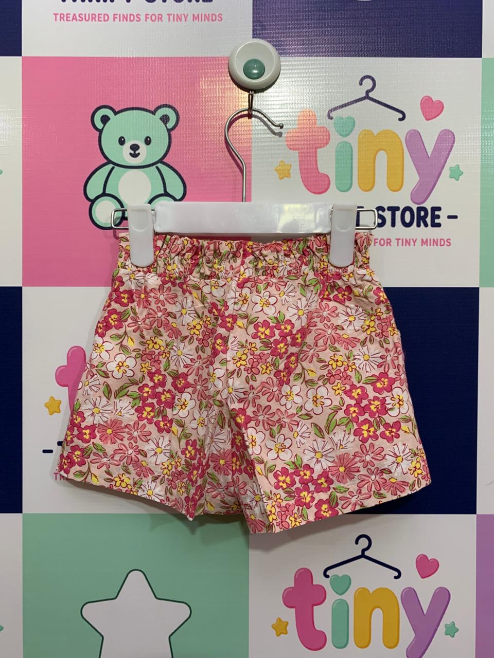 Isaac Mizrahi New York Baby Girls Floral Cotton Shorts - Size 18 Months AB1