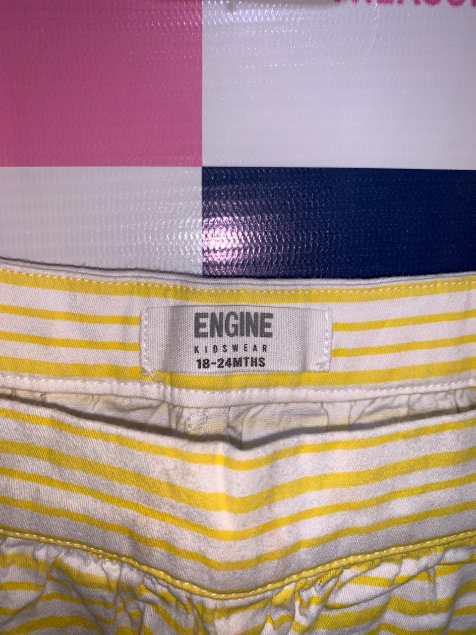 Engine Kidswear Yellow Striped Baby Dungarees - Size 18-24 Months (1.5 to 2 Years) - AB1
