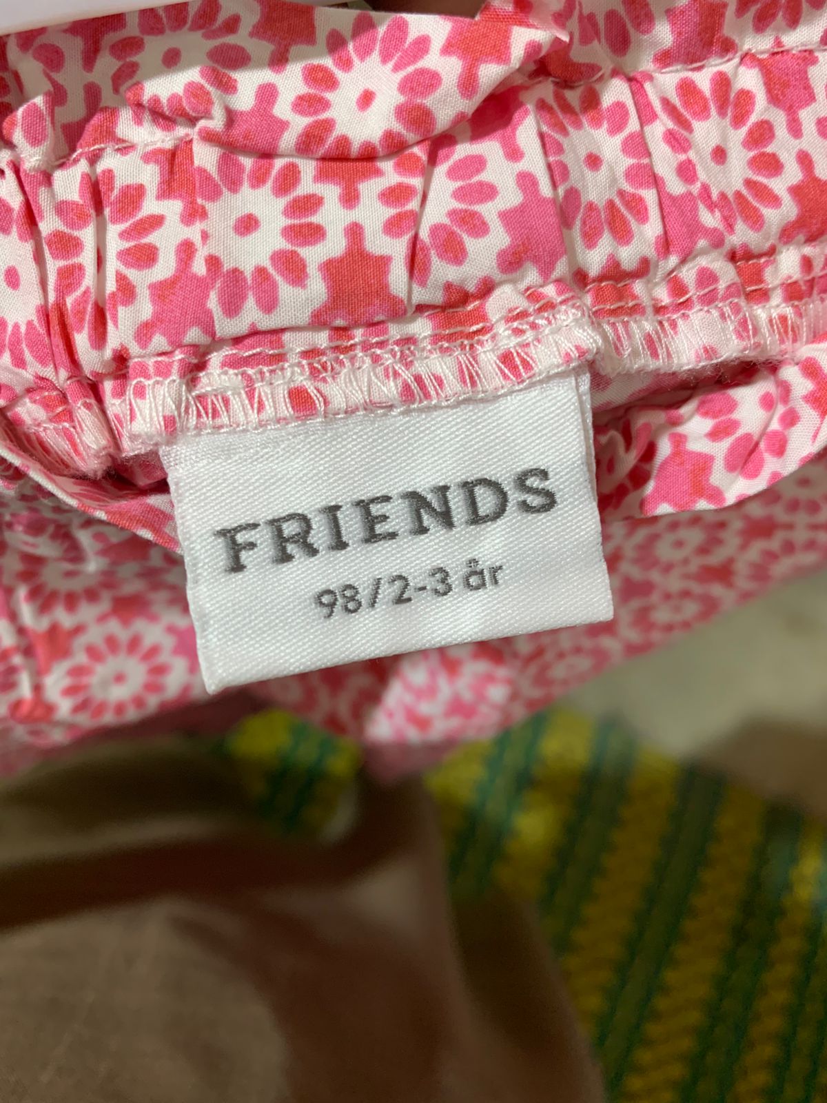 Friends Kids Pink Floral Cotton Trousers - Size 98 (Estimated 2-3 Years) AB1
