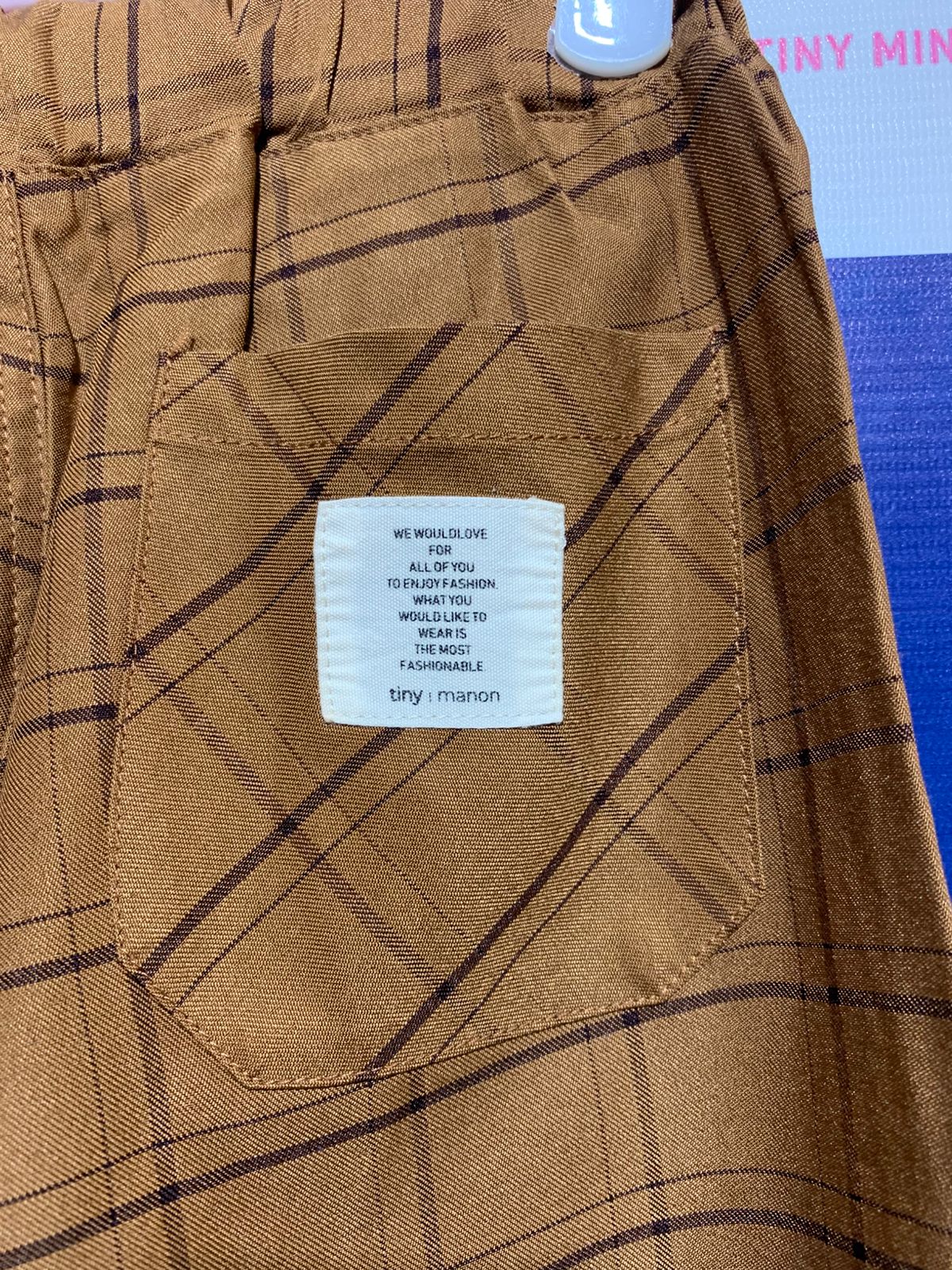 tiny manon Toddler Boys Brown Grid Pattern Trousers - Size 100 (Estimated 3-4 Years) AB1