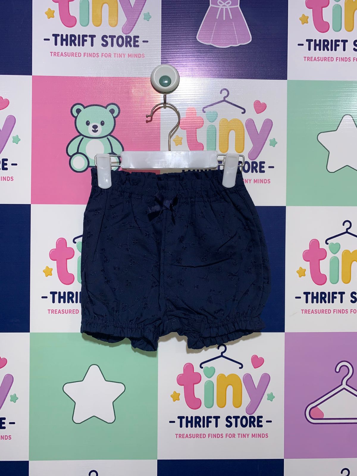 ELFINDOLL CLASSIC Girls Navy Blue Embroidered Eyelet Bloomers - Size 95 (Estimated 2-3 Years) AB1