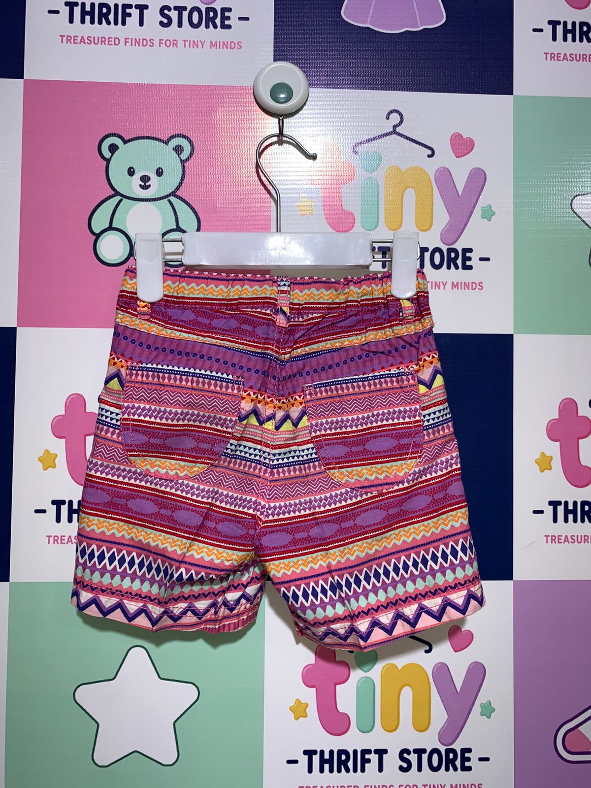 Title: H&M Kids Vibrant Aztec Geometric Print Shorts - Size 2-3 Years (EUR 98) AB1